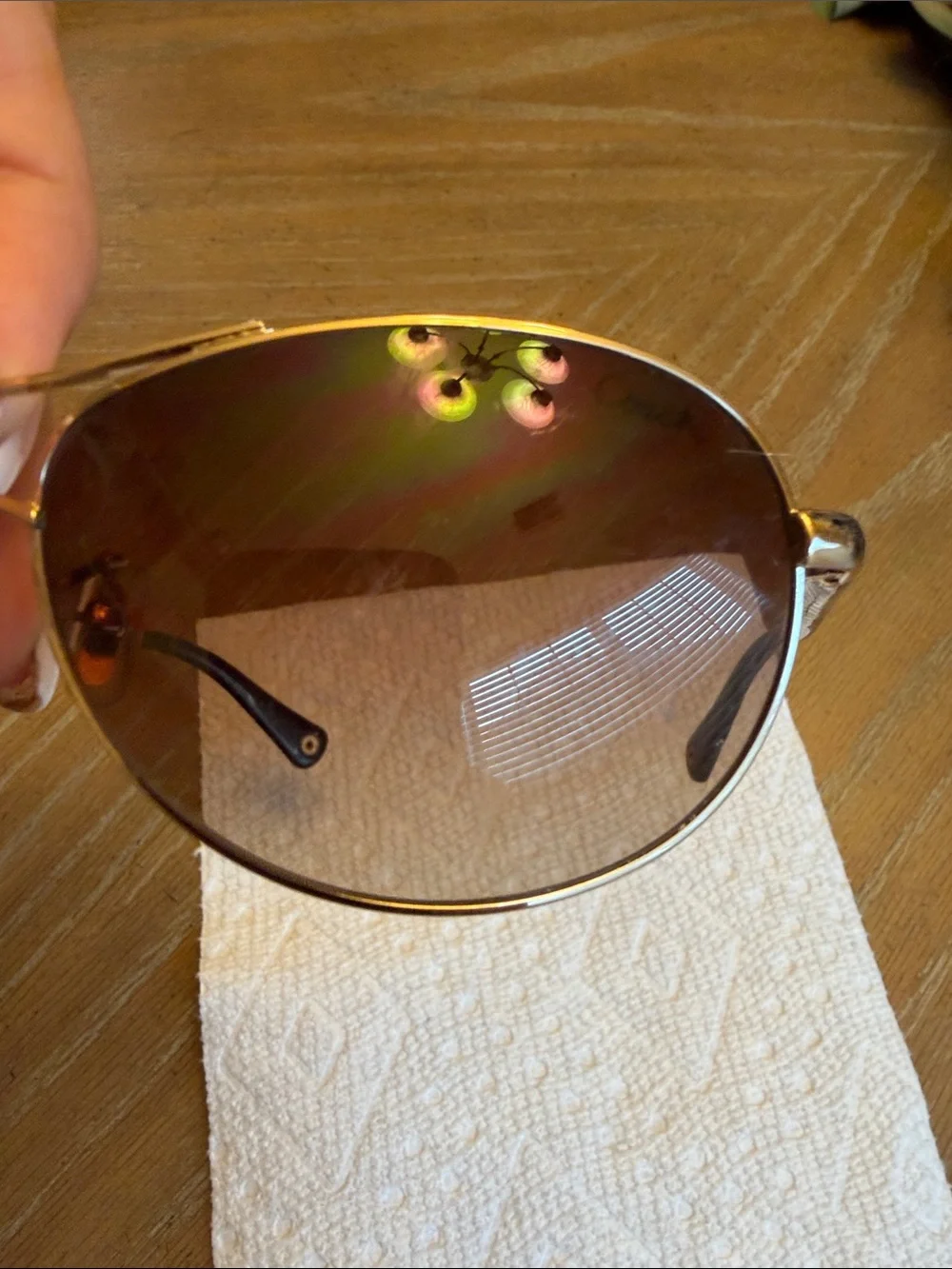 Coach ALLEGRA Gold Frame Sand is the color Aviator Sunglasses with Brown Lenses
